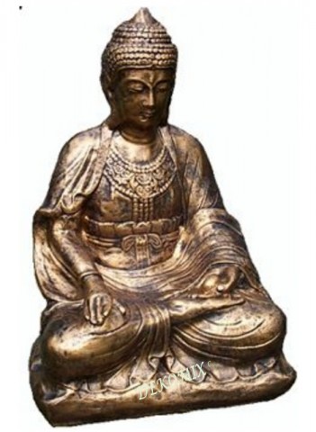 Buddha sitzend mit Apfel 