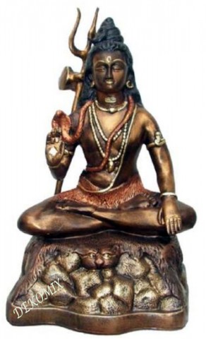 Shiva sitzend auf Tigerfell mit Dreizack 