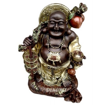 Glücklicher Buddha mit Stock