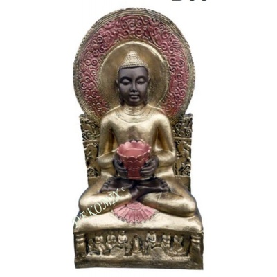 Buddha sitzend auf Ornament klein