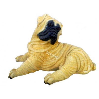 Shar Pei Hund liegend klein