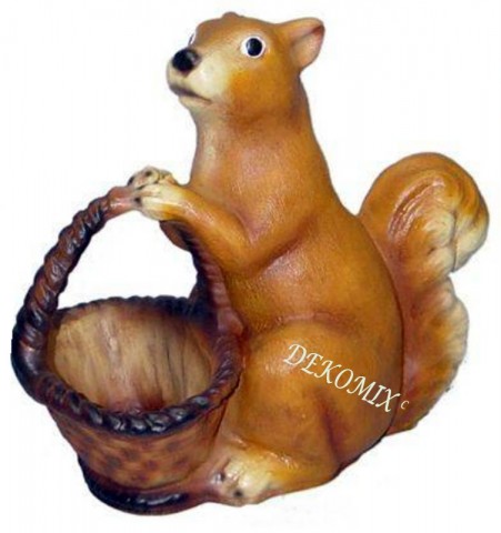 Eichhörnchen stehend mit Korb