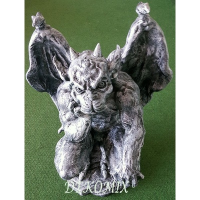 Gargoyle "muskulös" hockend 