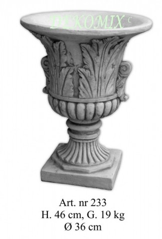 Blumenvase mit Blätern Rund mtl.gr.