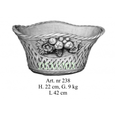 Blumenschale Oval-geflochtet