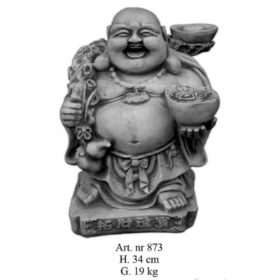 Glückliche Buddha mit Schüsseln kleiner