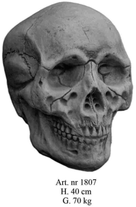 Riese Totenkopf II Schädel Skull Skelett Kopf Halloween Party Horror Gothic  Deko Prop