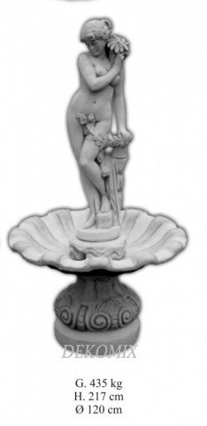 Brunnen mit Nackte Frau mit Gänseblümchen