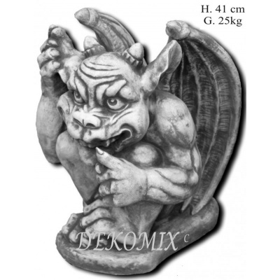 Gargoyle sitzend Ohr