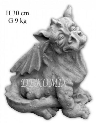 Drache mit Flügel sitzend