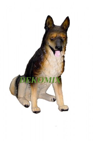 Schäferhund sitzend klein