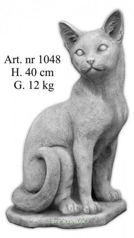 Katze sitzend Rau