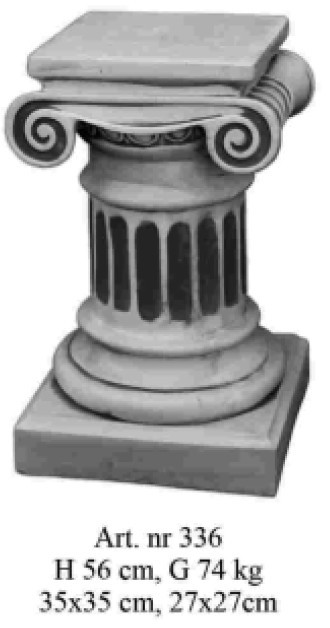 Sockel Quadratisch mit schnecken Motiv