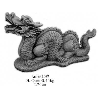 Drache, Chinesische Drache auf Podest