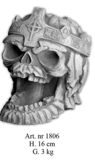  Königs Totenkopf VI Schädel Skull Skelett Kopf Halloween Party Horror Gothic Deko Prop