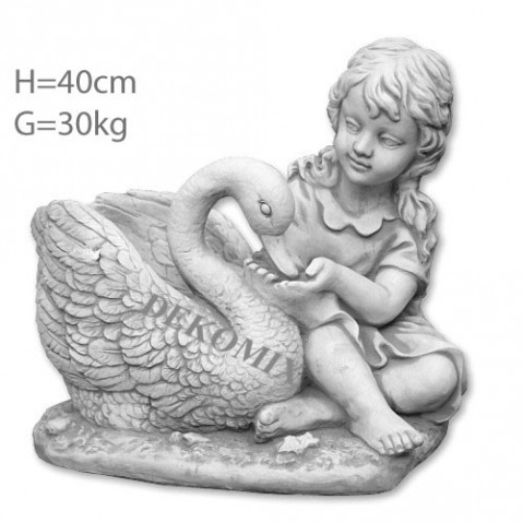 Mädchen mit Schwan