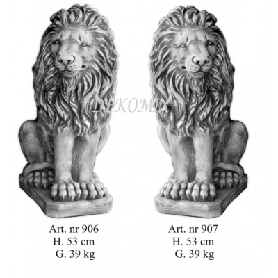 Asiatische Löwe sitzend rechts mtl. groß