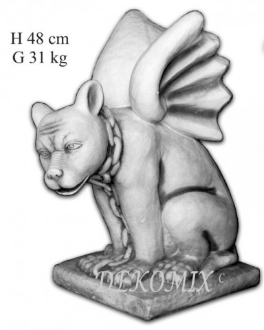 Hund mit Flügel Kopf hoch