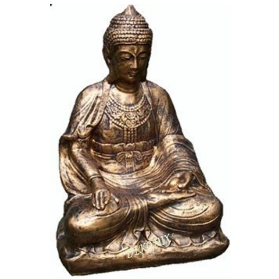 Buddha sitzend mit Apfel 