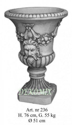 Blumenvase mit Königs Köpfe gr.
