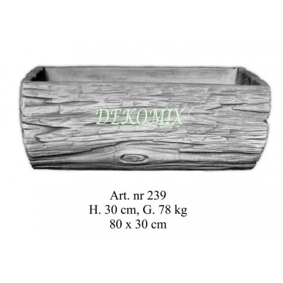 Blumenschale viereckig Holz Optik