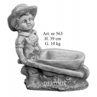 Junge mit Schubkarre kl.