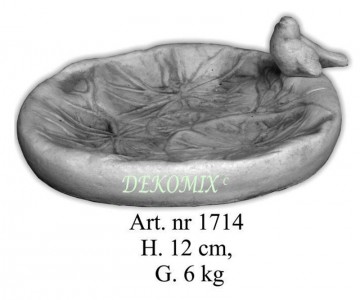 Vogeltränke rund mit 1 Vogel