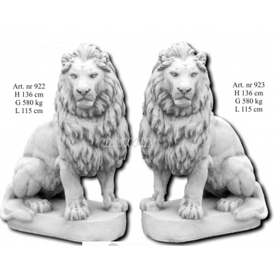 Afrikanischer Löwe sitzend rechts XL