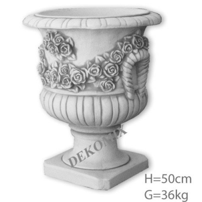 Blumenvase mit Rosenmotiv