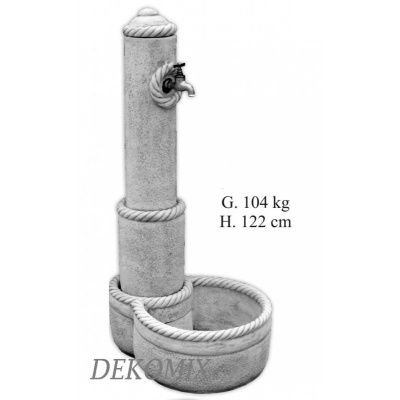 Wandbrunnen rund für Wasserhahn (ohne Wasserhahn)