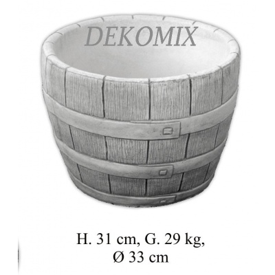 Faß als Blumentopf groß